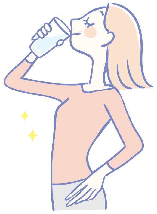 飲水イラスト